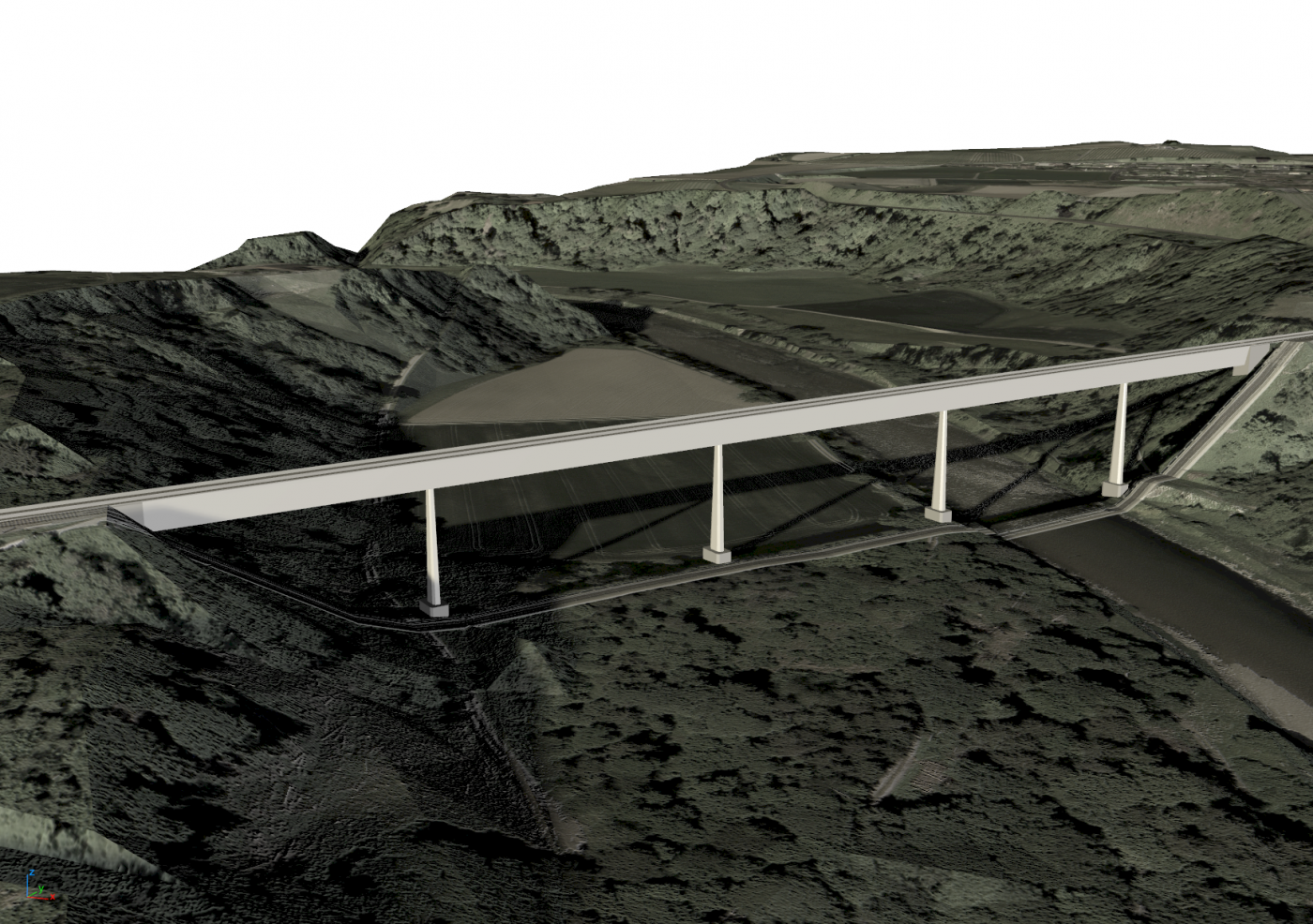 Thurbrücke Ossingen - Étude de faisabilité pour le remplacement d’un viaduc ferroviaire - 2. Poutre-caisson mixte acier-béton (fr)