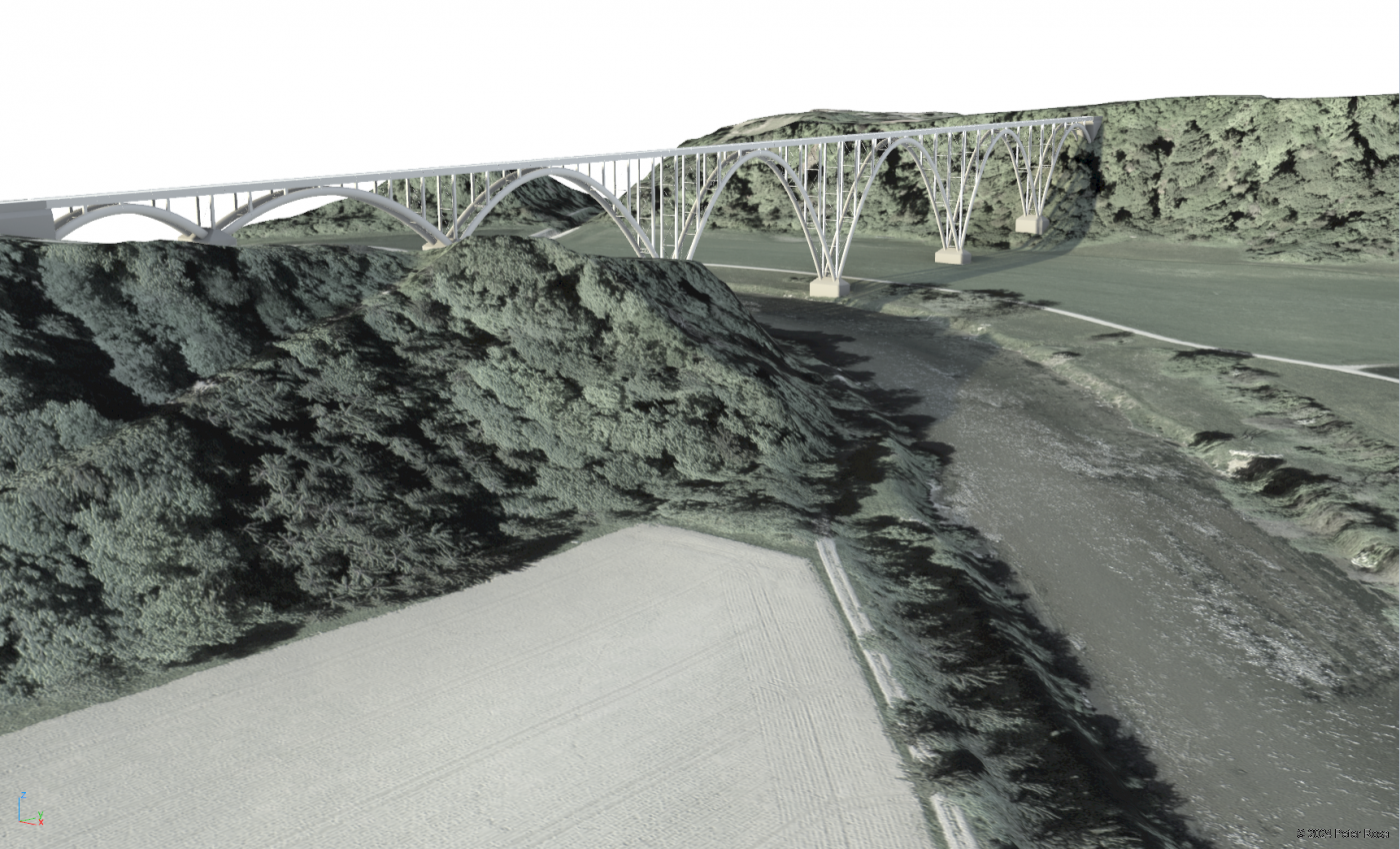 Thurbrücke Ossingen - Étude de faisabilité pour le remplacement d’un viaduc ferroviaire - 3. Pont en arc métallique de petites portées (fr)