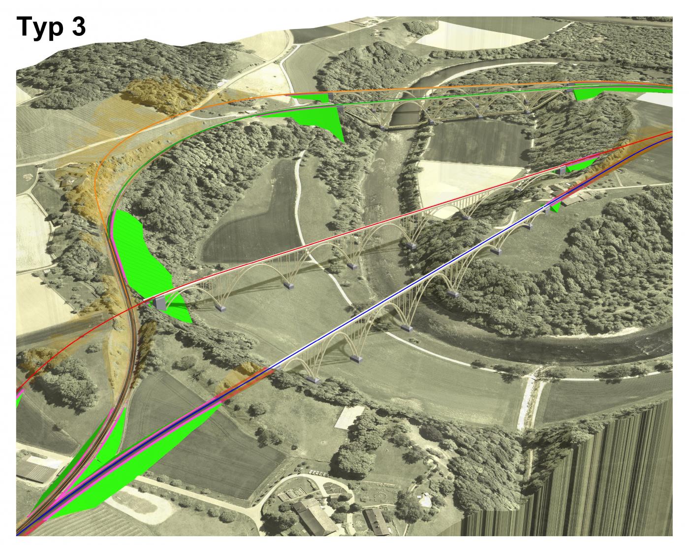 Thurbrücke Ossingen - Étude de faisabilité pour le remplacement d’un viaduc ferroviaire - 5. Comparaison globale des variantes (fr)