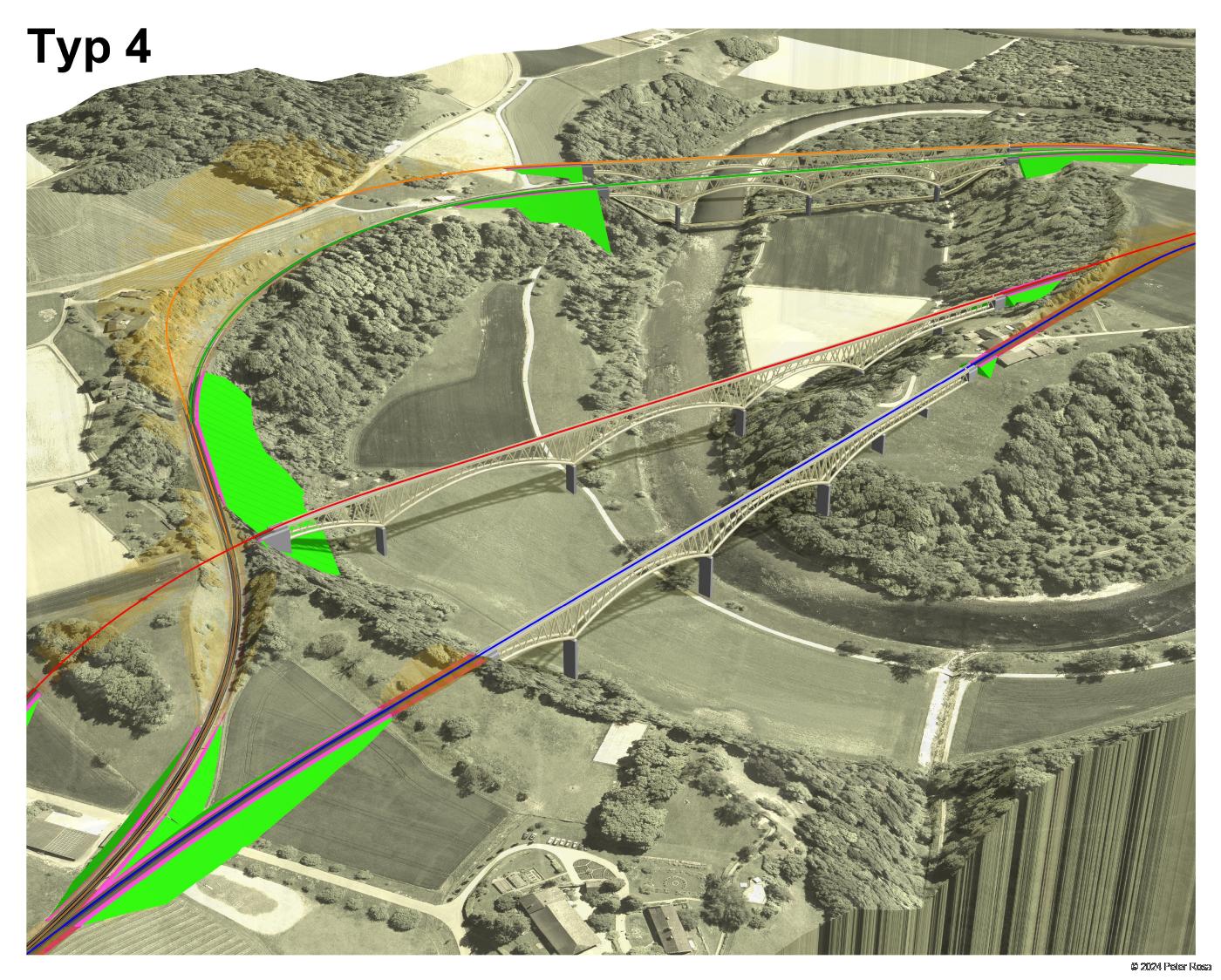 Thurbrücke Ossingen - Étude de faisabilité pour le remplacement d’un viaduc ferroviaire - 5. Comparaison globale des variantes (fr)